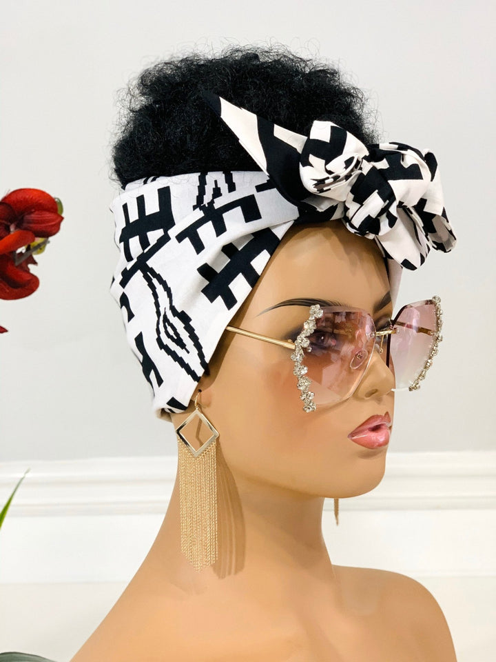 Lily African Print Satin-Lined Headwrap - Stylish head wrap