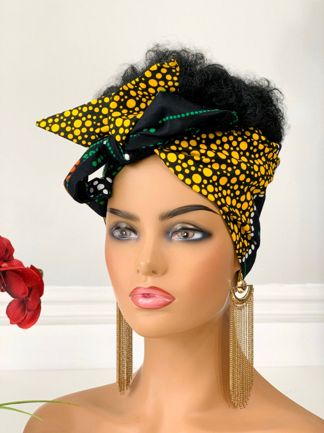 Lily African Print Satin-Lined Headwrap - Stylish head wrap