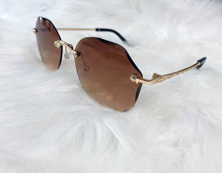 Luxury Rimless Sunglasses - Trendy women's designer shades