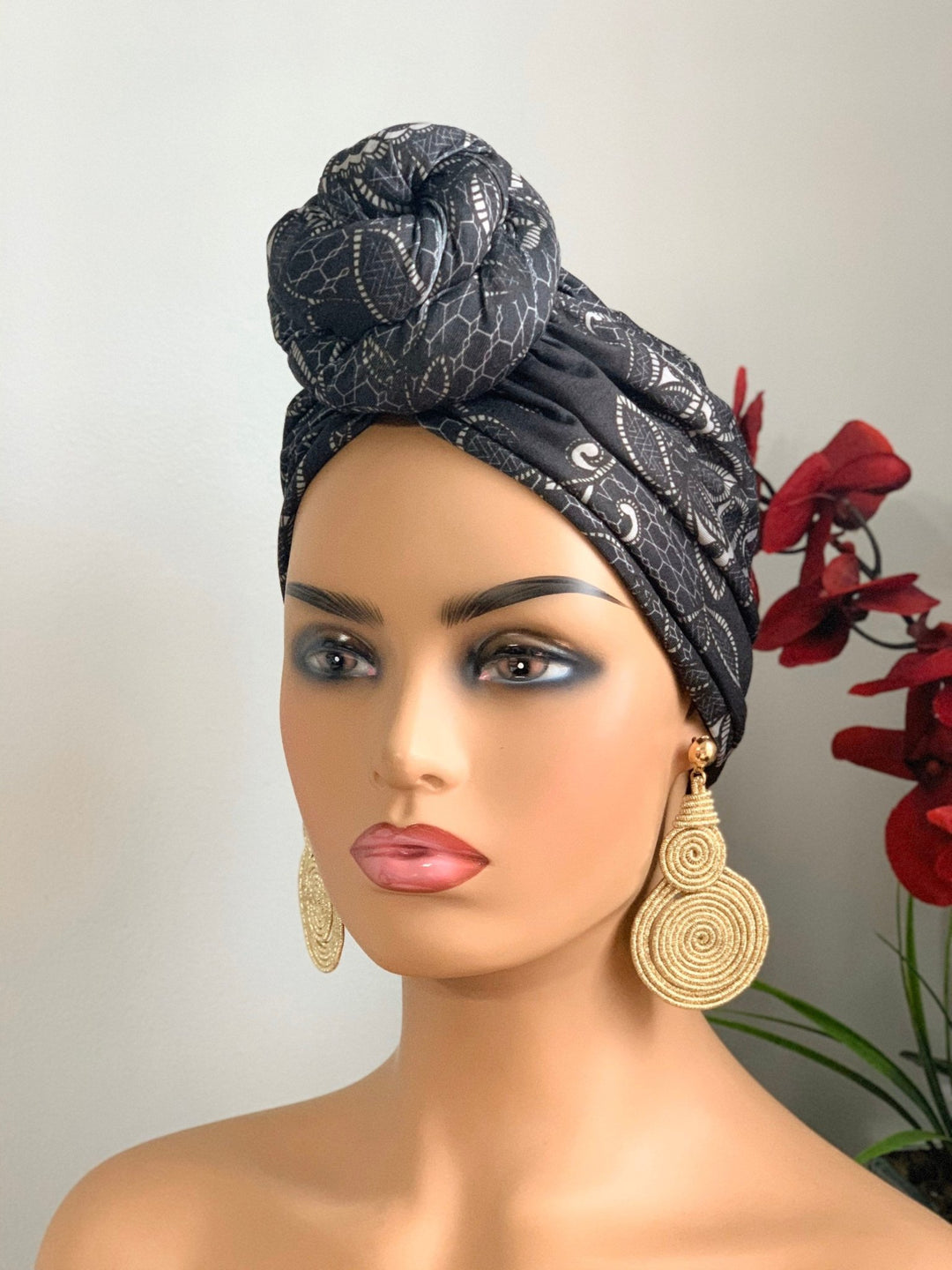 Mandy Grey Pre-Tied Turban - Stylish women's head wrap