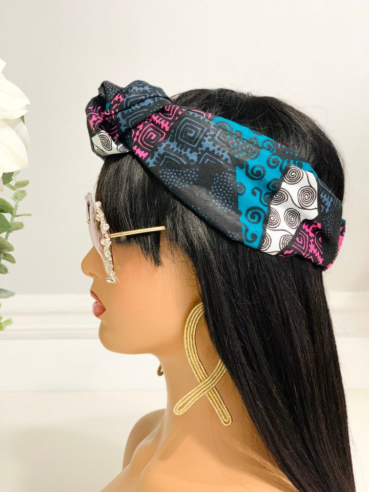 Mide African Print Knotted Headband - Mudvii