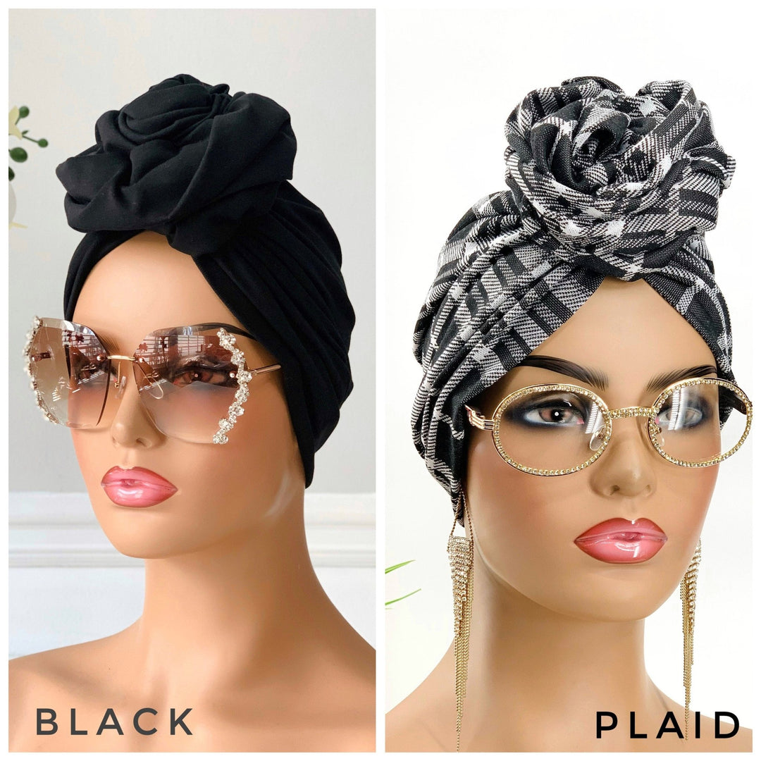 Mofe Pretied Flower-Design Turban - Mudvii