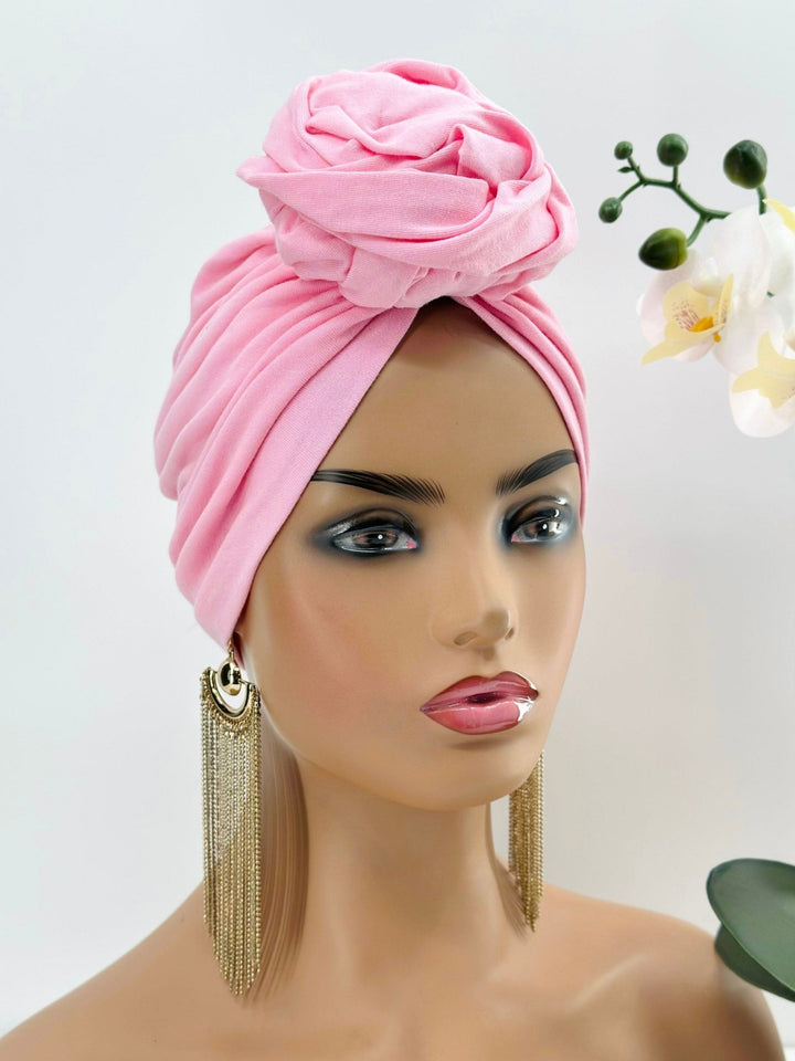 Mofe Pretied Flower-Design Turban - Mudvii