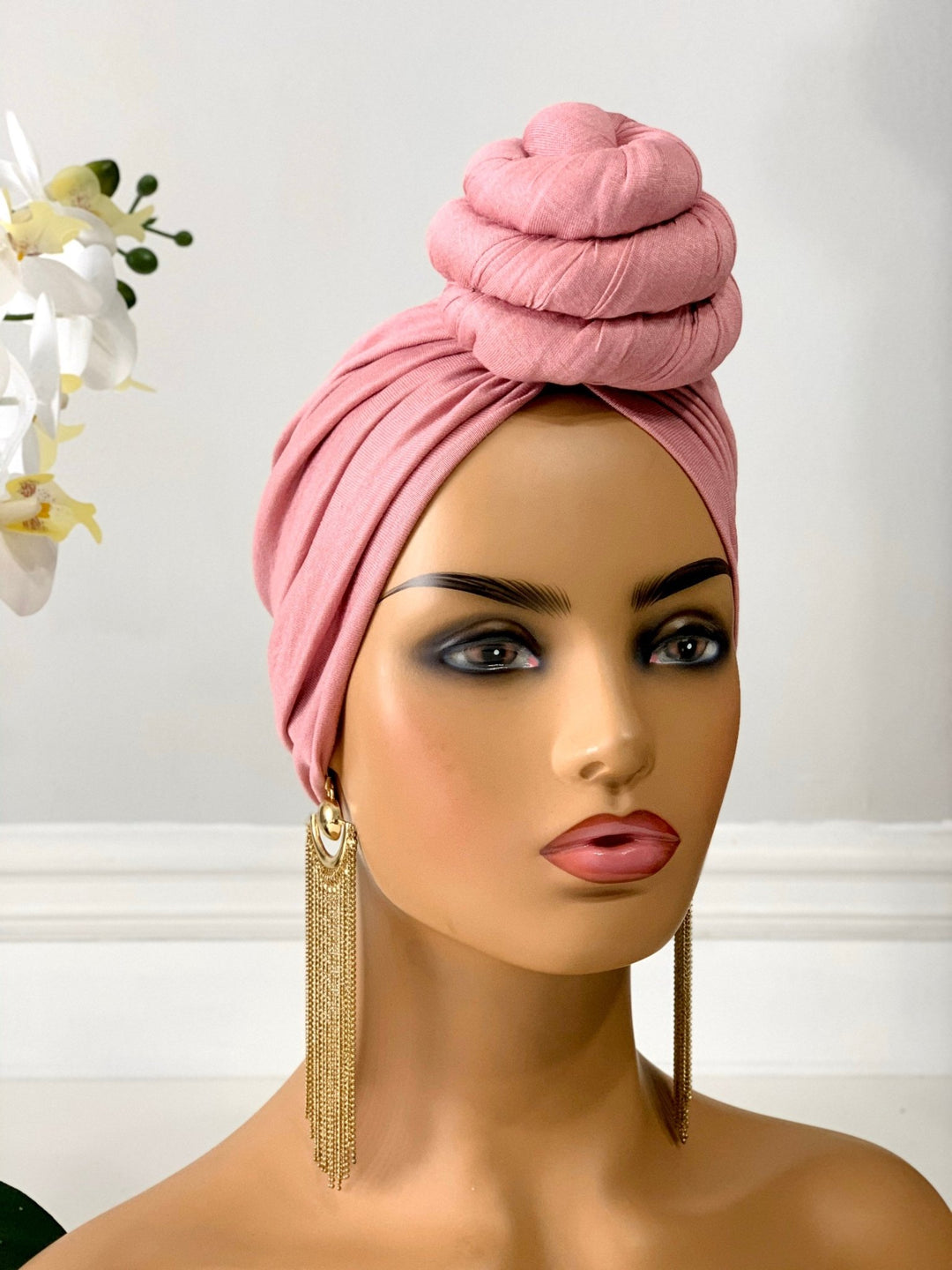 Oti Mauve Pretied Headwrap - Mudvii