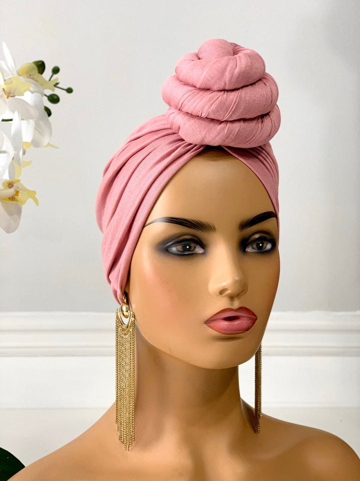 Oti Mauve Pretied Headwrap - Mudvii