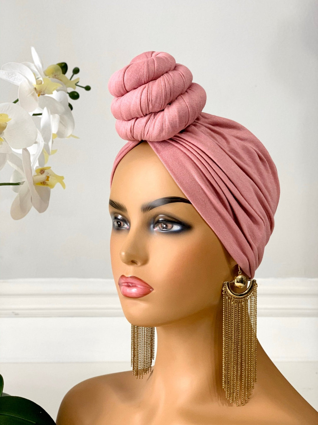 Oti Mauve Pretied Headwrap - Mudvii