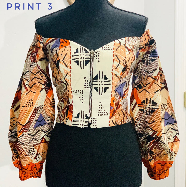 Oye African Print Crop Top - Mudvii