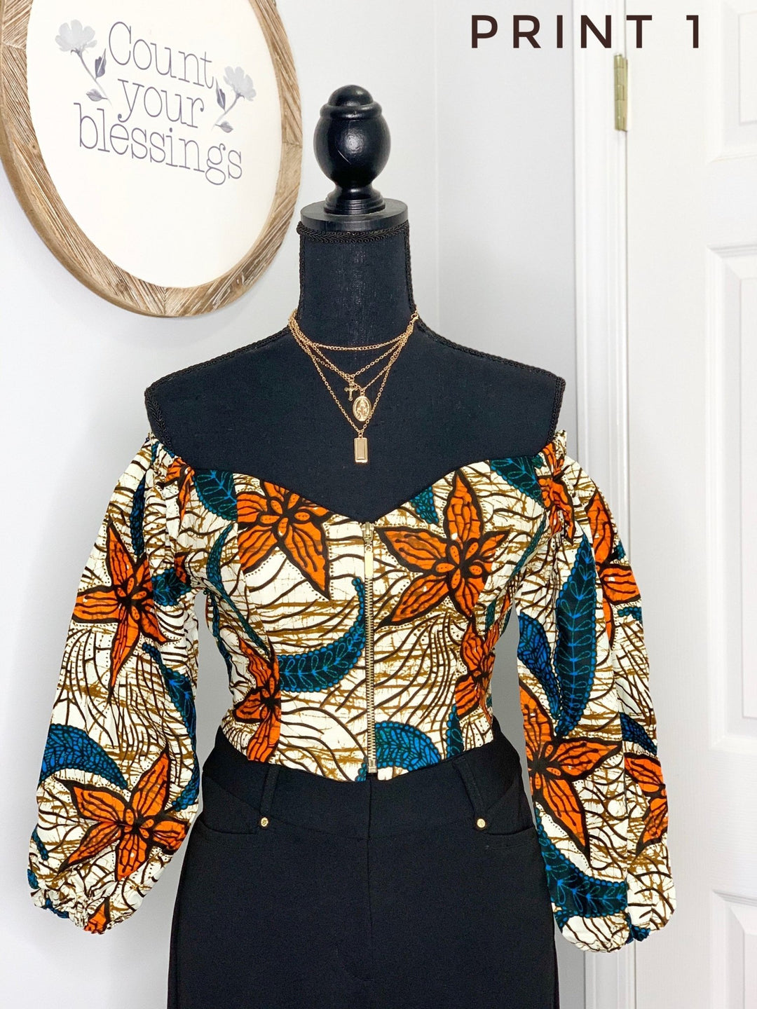 Oye African Print Crop Top - Mudvii