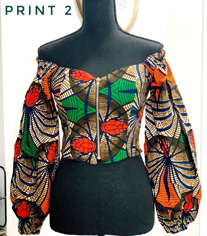 Oye African Print Crop Top - Mudvii
