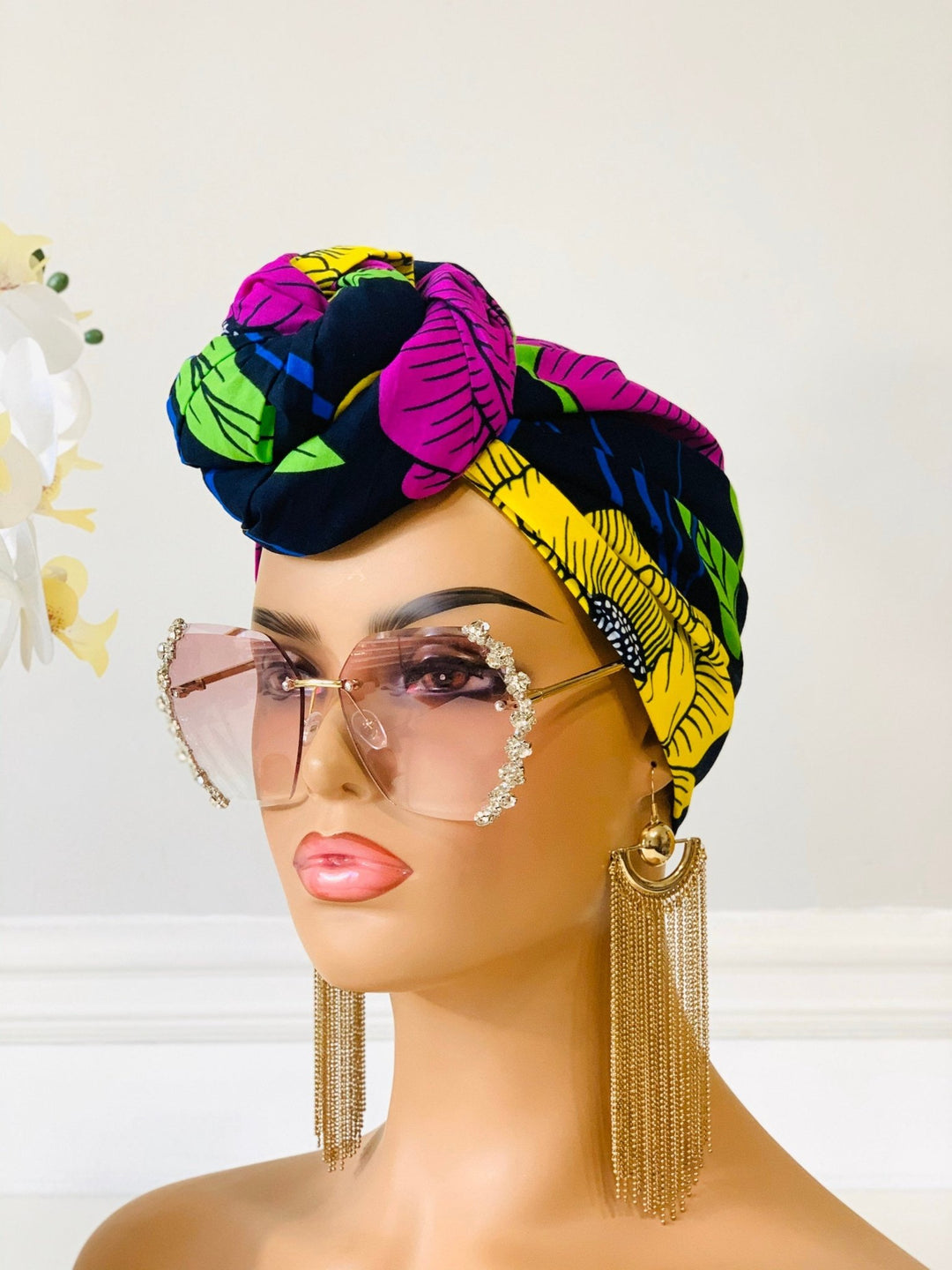 Simi African Print Headwrap - Mudvii