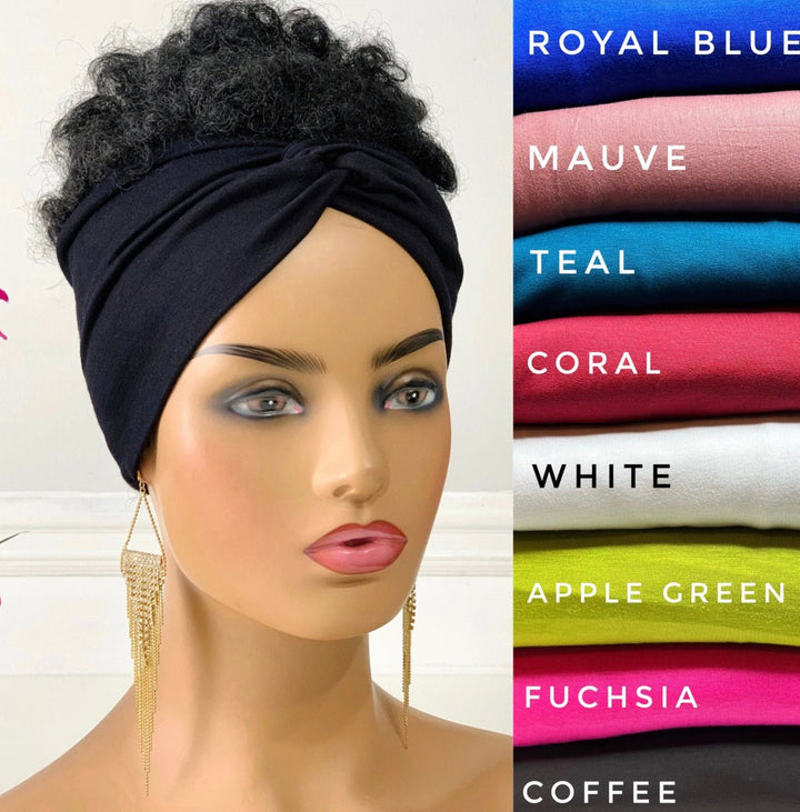 Luxury Twist Headband - Stylish black twist headband